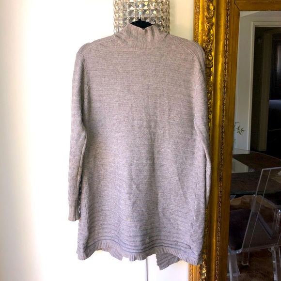 Baci Dark Beige Open-Front Women’s Cardigan Sweater